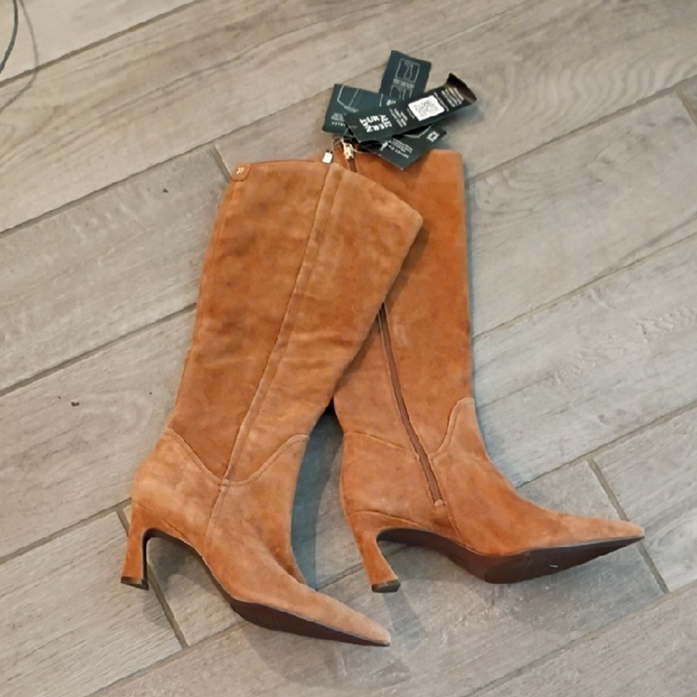 Naturalizer Women's Brown Suede Knee-High Heeled Boots